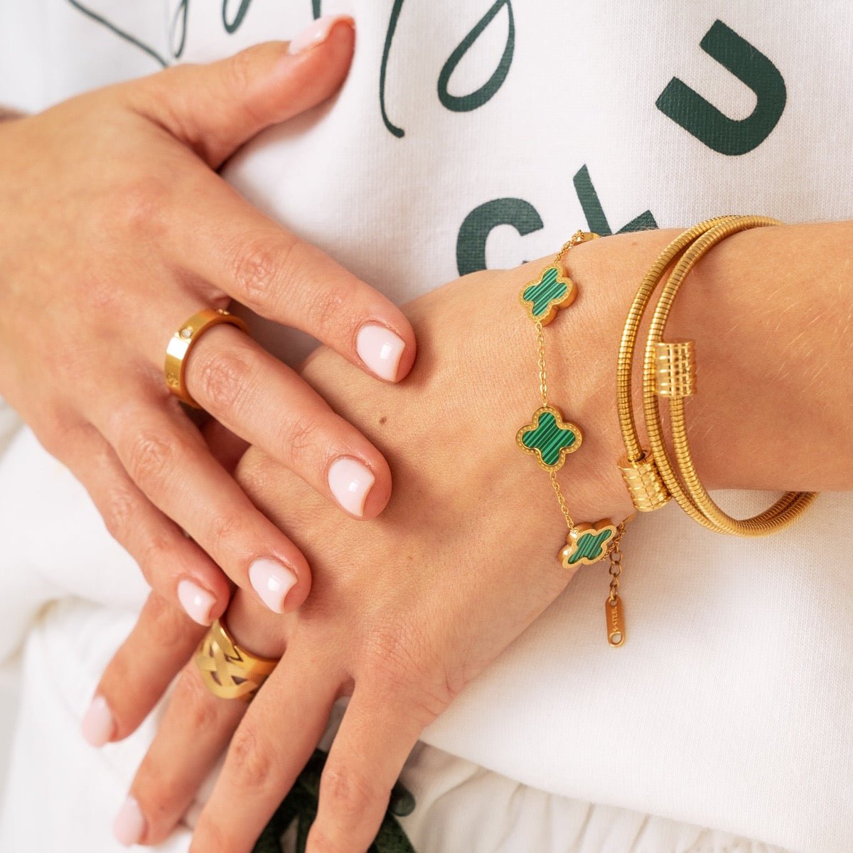 Spiral Triple Bangle — 18k Gold