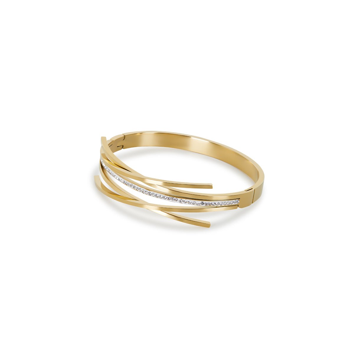 Florence Crystal Bangle — 18k Gold