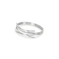 Florence Crystal Bangle — Silver