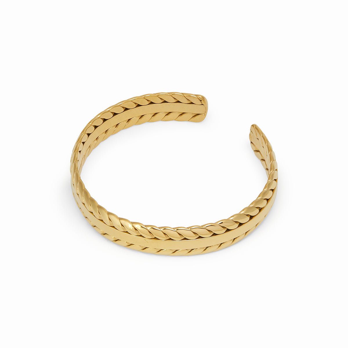 Leaf Gold Bangle — 18k Gold