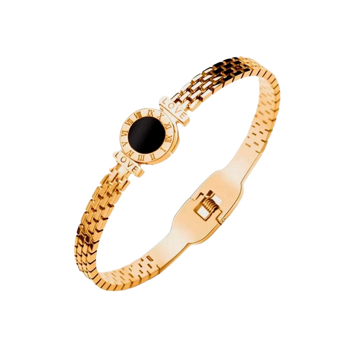 Hera Stone Onyx Bangle — 18k Gold