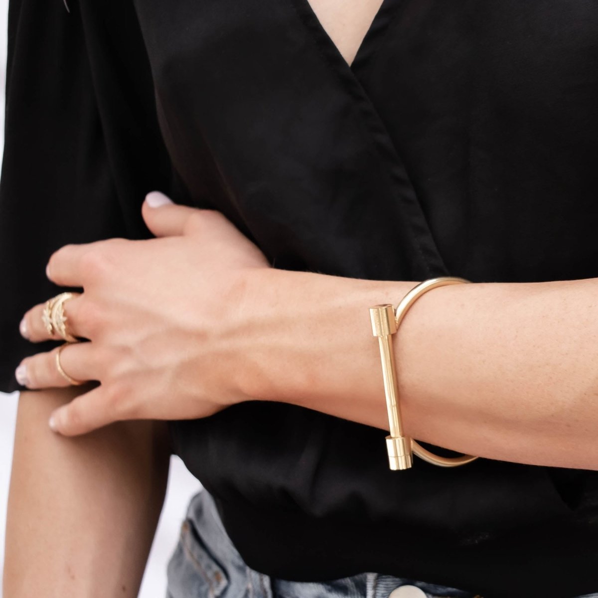 Manguito Parafuso Bangle — 18k Gold