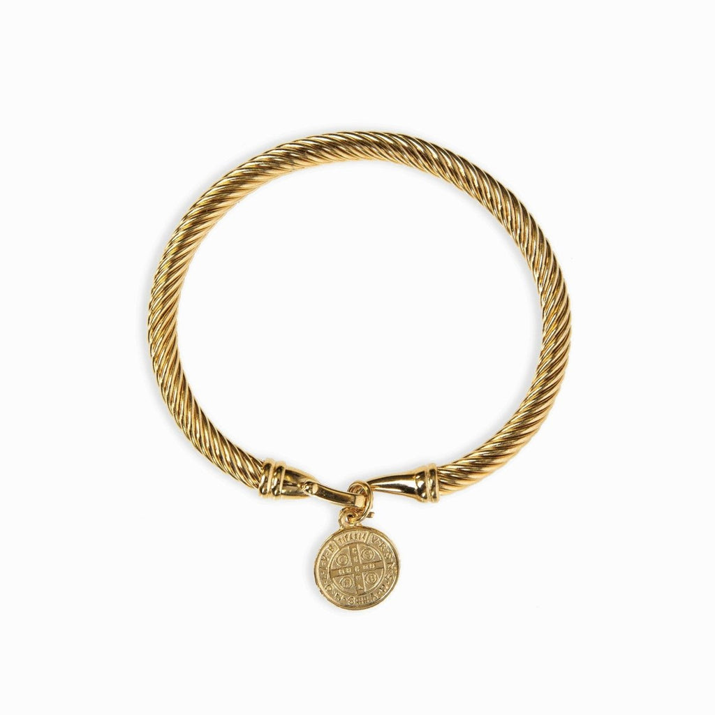 Saint Benedict Bangle — 18k Gold