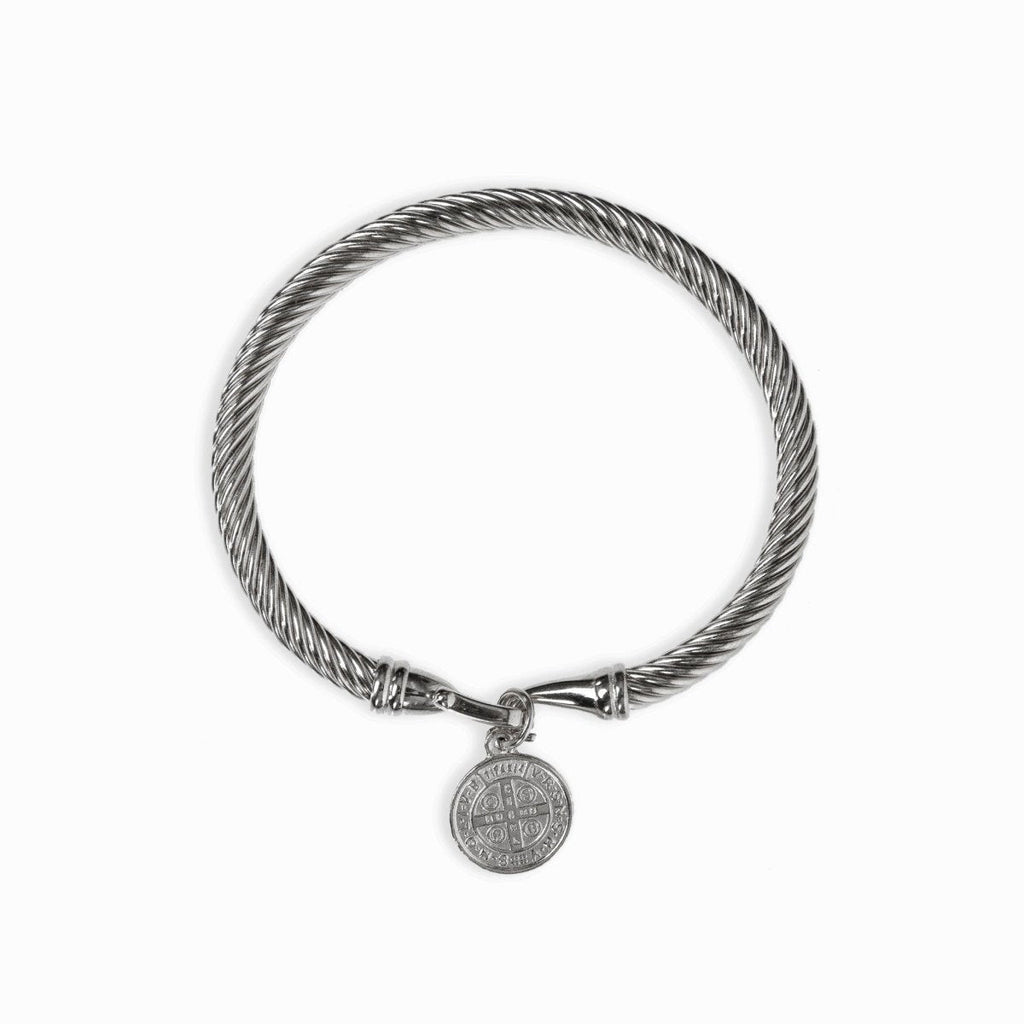 Saint Benedict Bangle — Silver