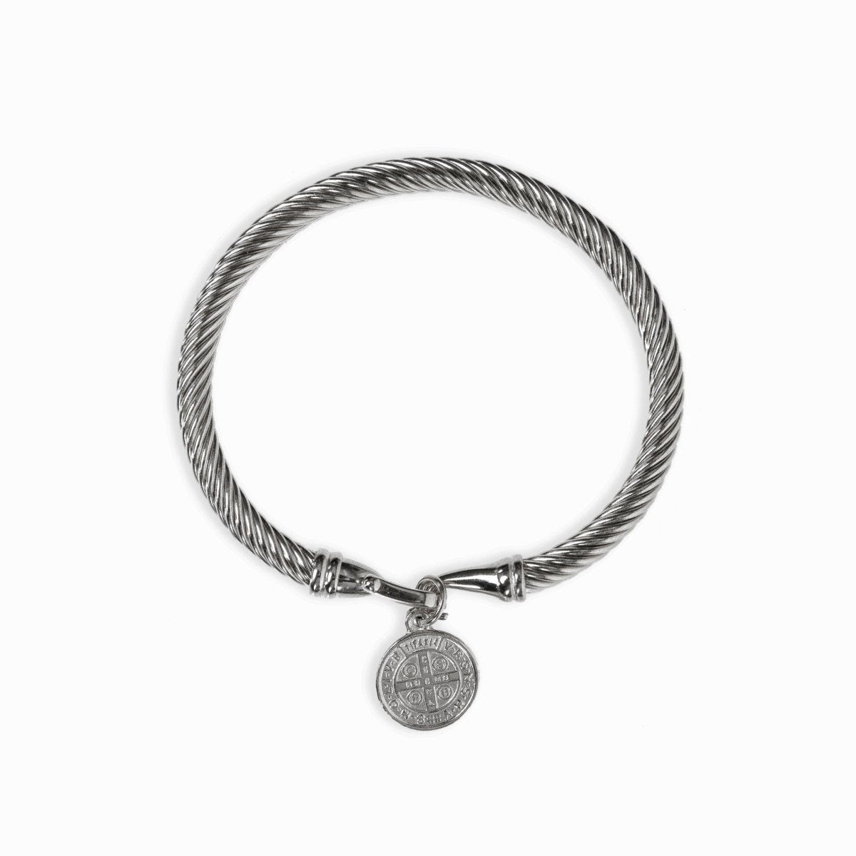Saint Benedict Bangle — Silver