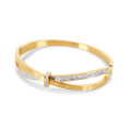 Roman Crystal Bangle — 18k Gold