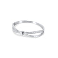 Roman Crystal Bangle — Silver