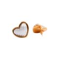 Heart Contour Earrings — Mixed Gold & Silver