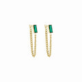Elisabeth Emerald Crystal Earrings — 18k Gold