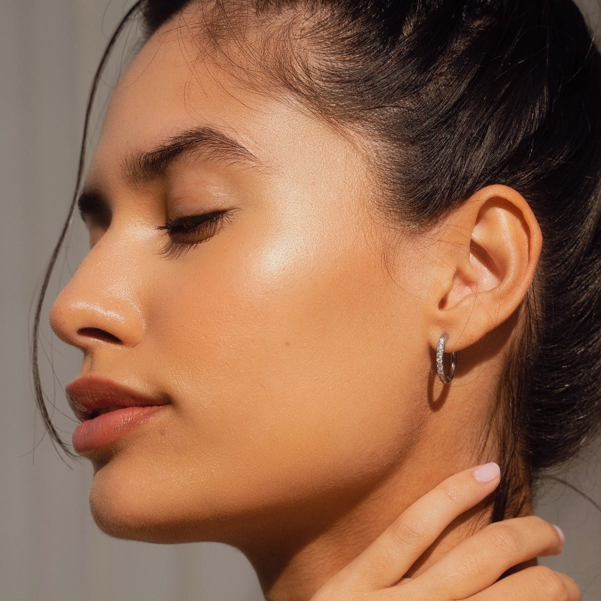 Hoop Arielle Earrings — Silver