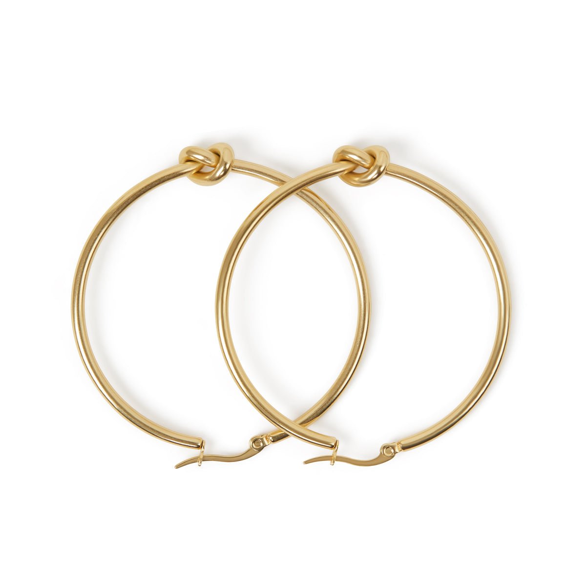 Hoop Knot Central Earrings — 18k Gold