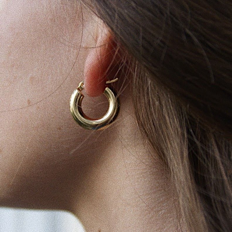 Hoop Tubo Lele G Earrings — 18k Gold