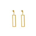 Diana Geométrico Retangular Earrings — 18k Gold