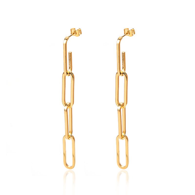 Link Chain Hellen Earrings — 18k Gold