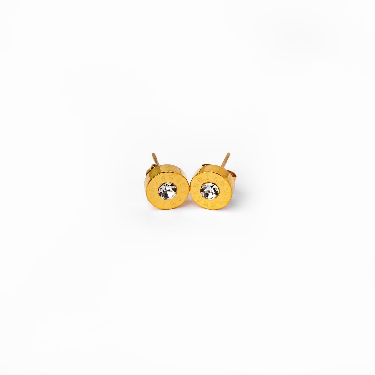 Charm Crystal Stone Earrings — 18k Gold