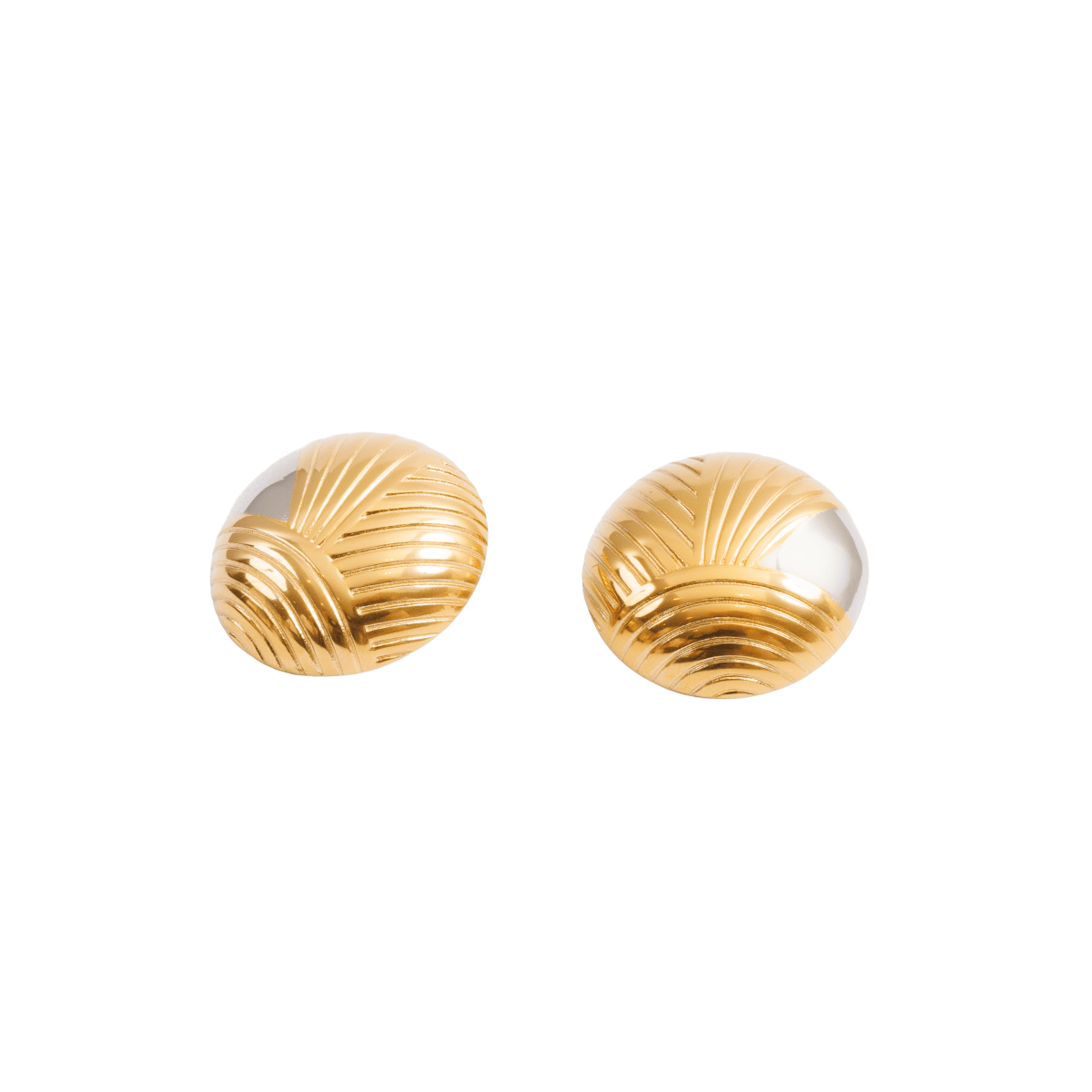 Sphere Texturizada with Mix Banhos Gold & Earrings — Silver