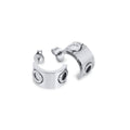 Spinner Numeral Roman Earrings — Silver
