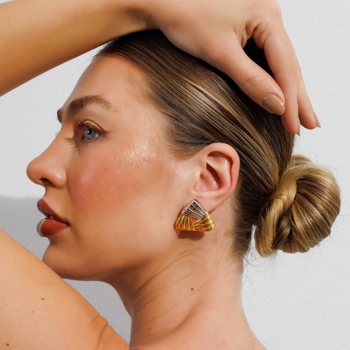 Triad Shine with Mix Banhos Gold & Earrings — Silver