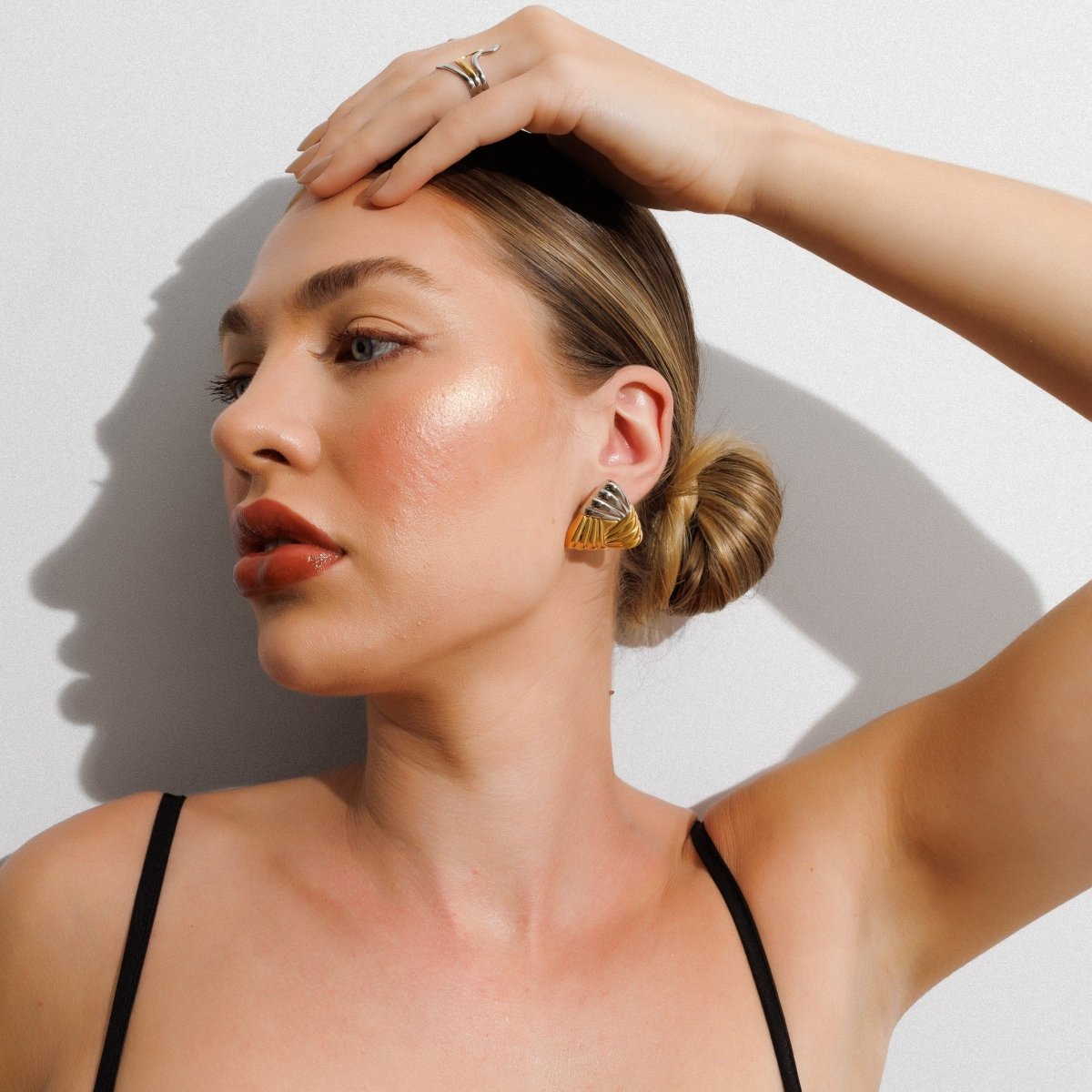 Triad Shine with Mix Banhos Gold & Earrings — Silver