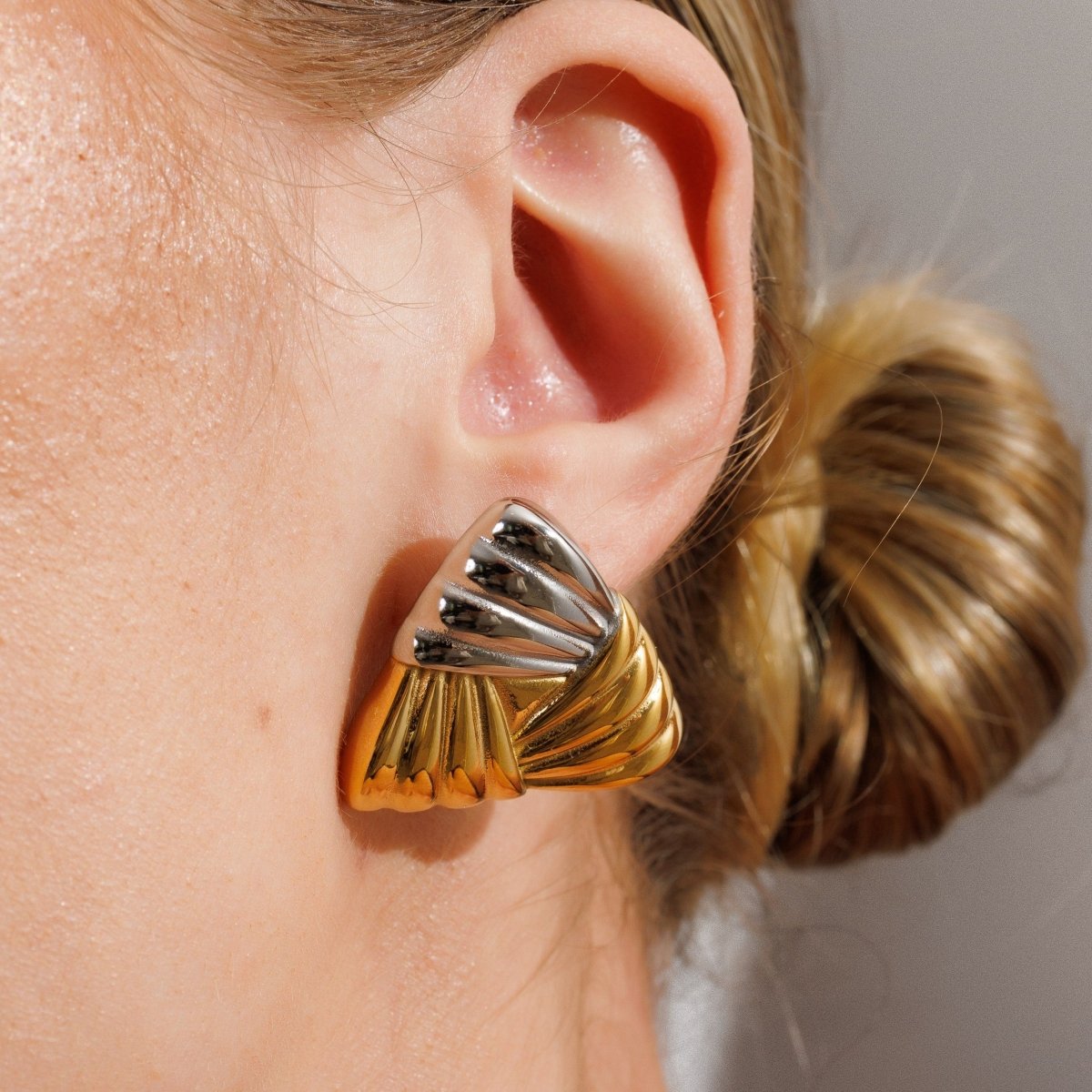 Triad Shine with Mix Banhos Gold & Earrings — Silver