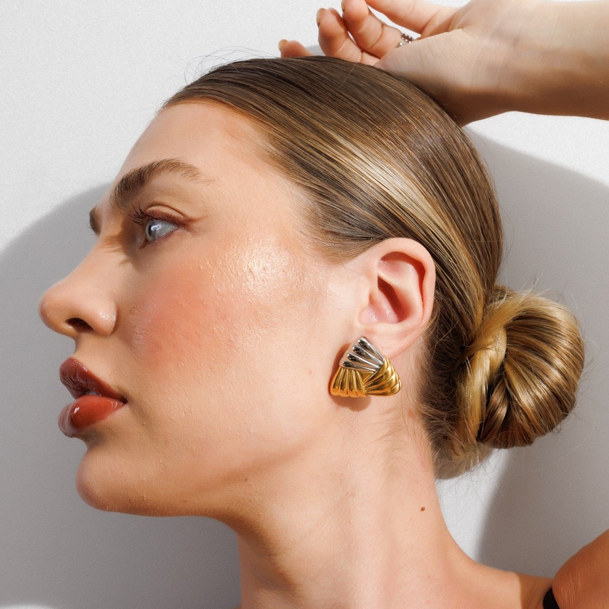 Triad Shine with Mix Banhos Gold & Earrings — Silver