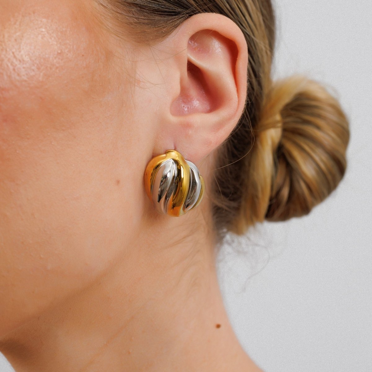 Twist Essence with Mix Banhos Gold & Earrings — Silver