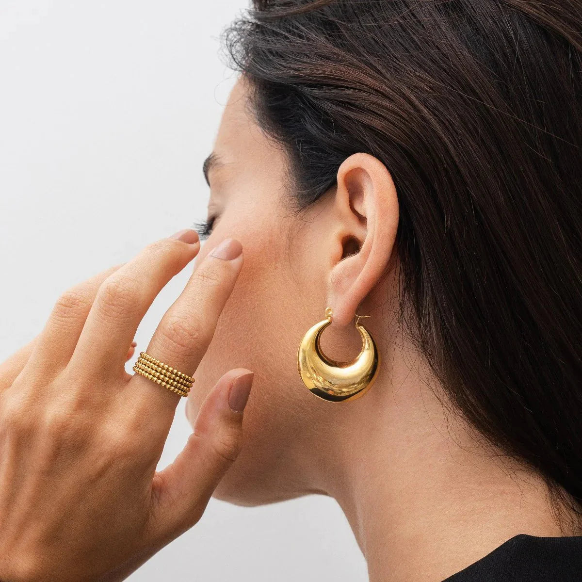 Hoop Bold Eva Earrings — 18k Gold