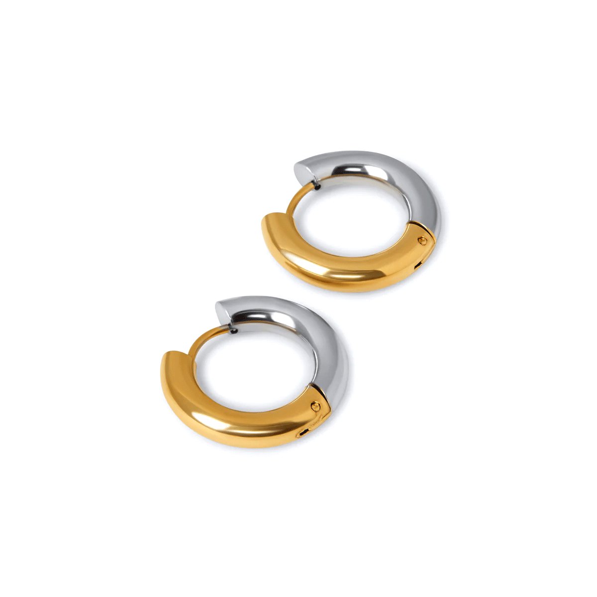 Hoop Contraste Earrings — 18k Gold