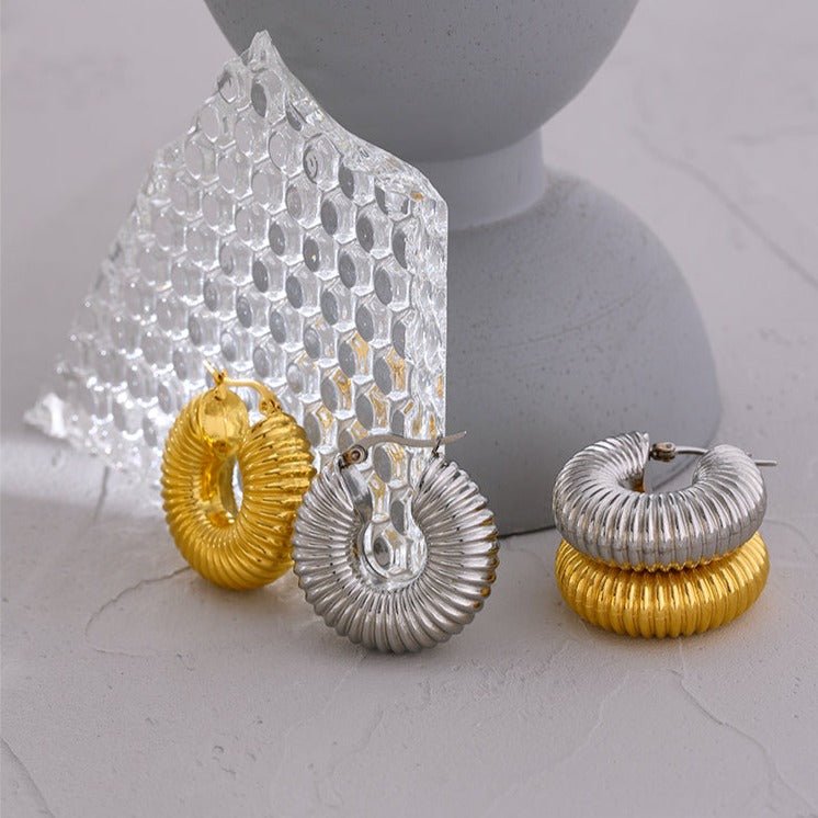 Hoop Bold Ziza Earrings — 18k Gold