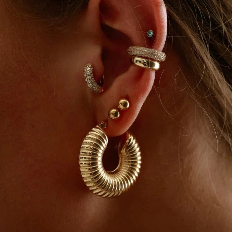 Hoop Bold Ziza Earrings — 18k Gold