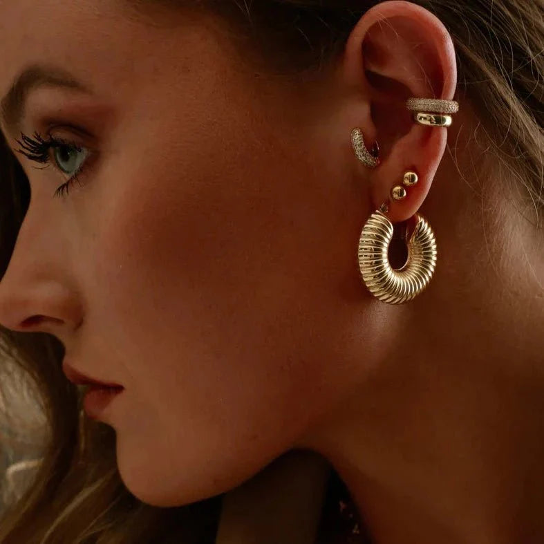 Hoop Bold Ziza Earrings — 18k Gold