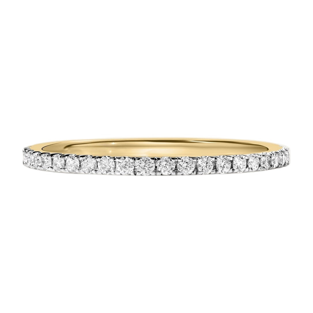 Perfect Pavé Eternity Ring — Gold — white background