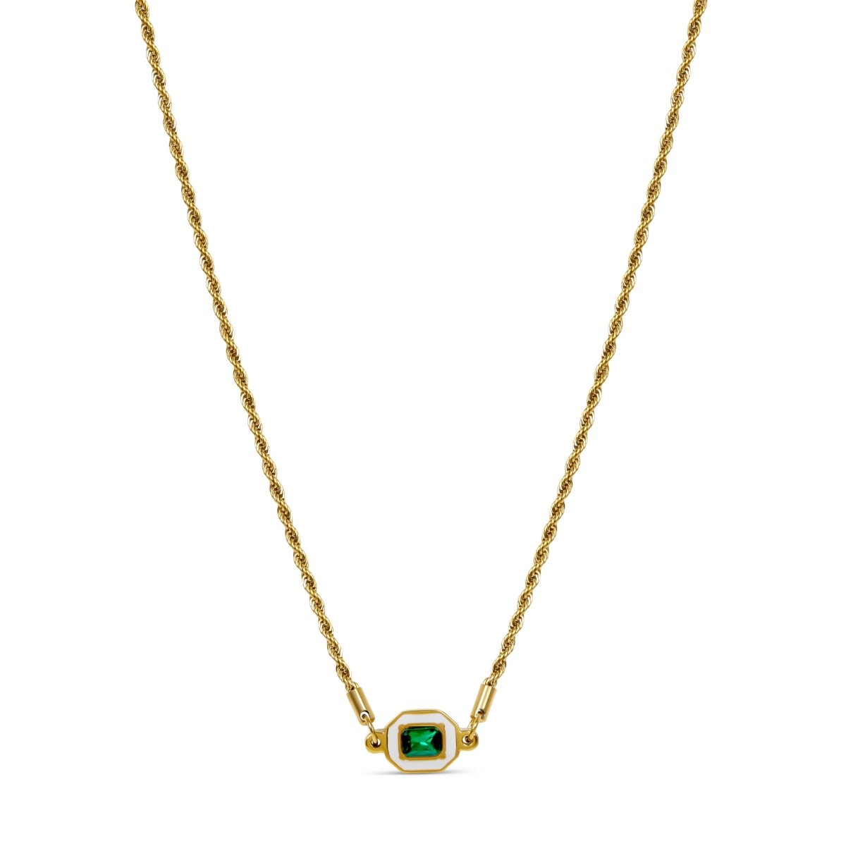 Aura Emerald Necklace — 18k Gold