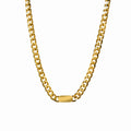 Retangular Minimalist Necklace — 18k Gold