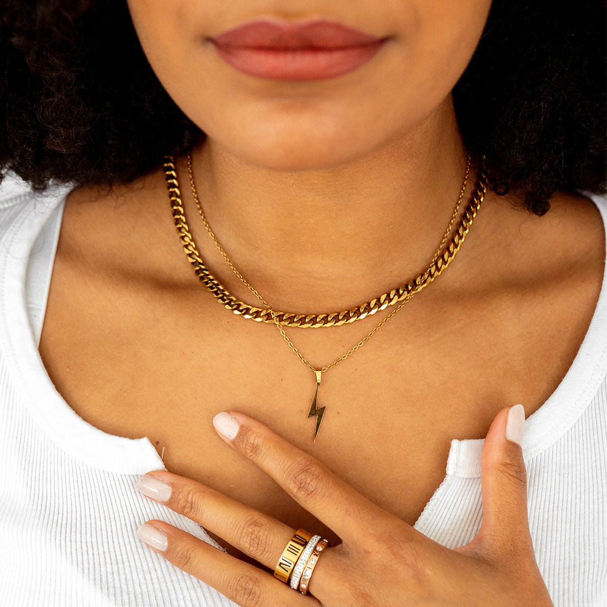 Energia Pendant Raio Necklace — 18k Gold