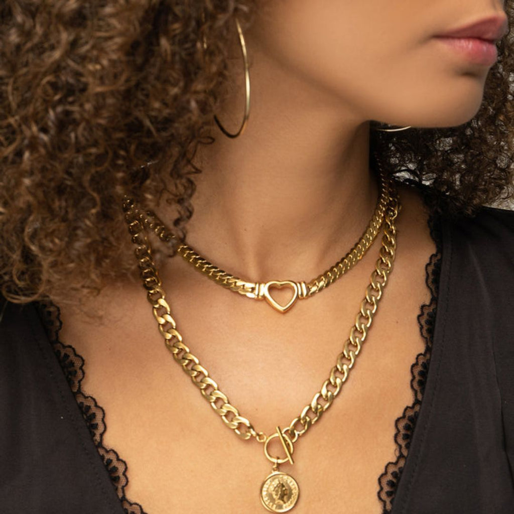 Heart Minimalist Necklace — 18k Gold