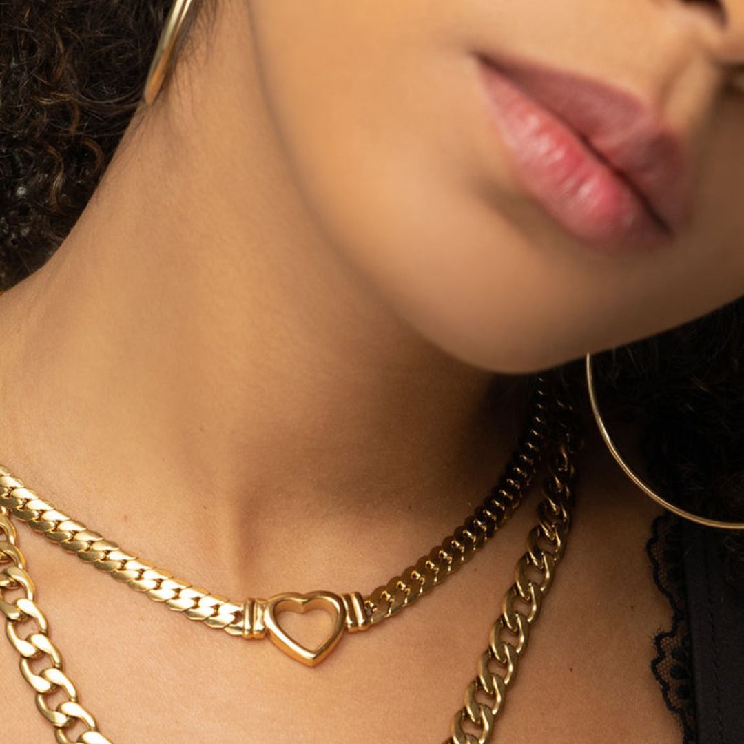 Heart Minimalist Necklace — 18k Gold