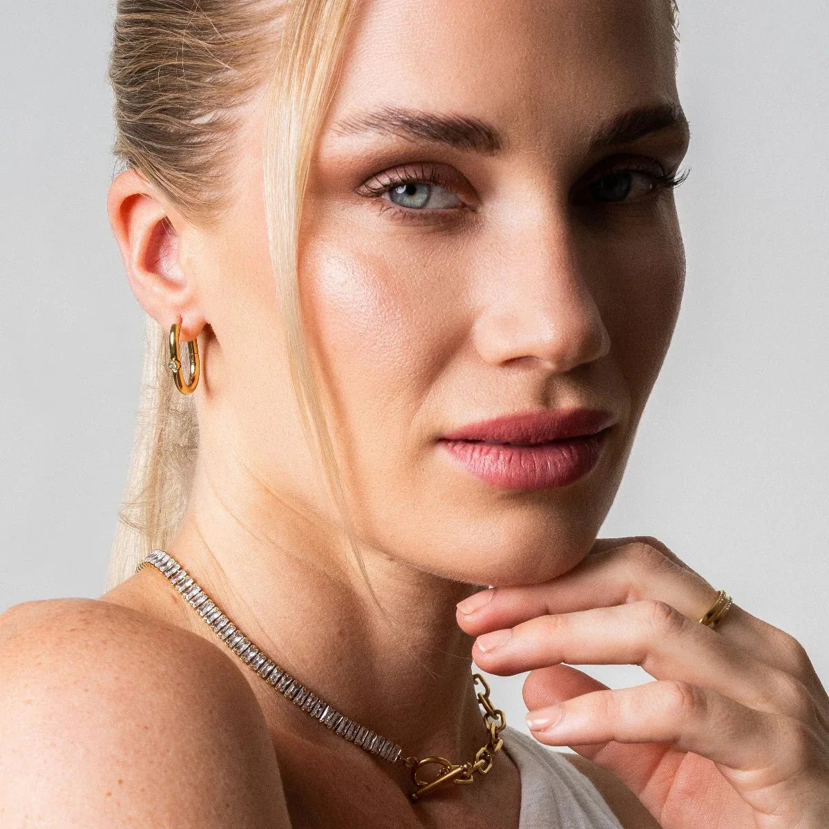 Riviera Baguete Necklace — 18k Gold