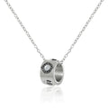 Spinner Numeral Roman Necklace — Silver