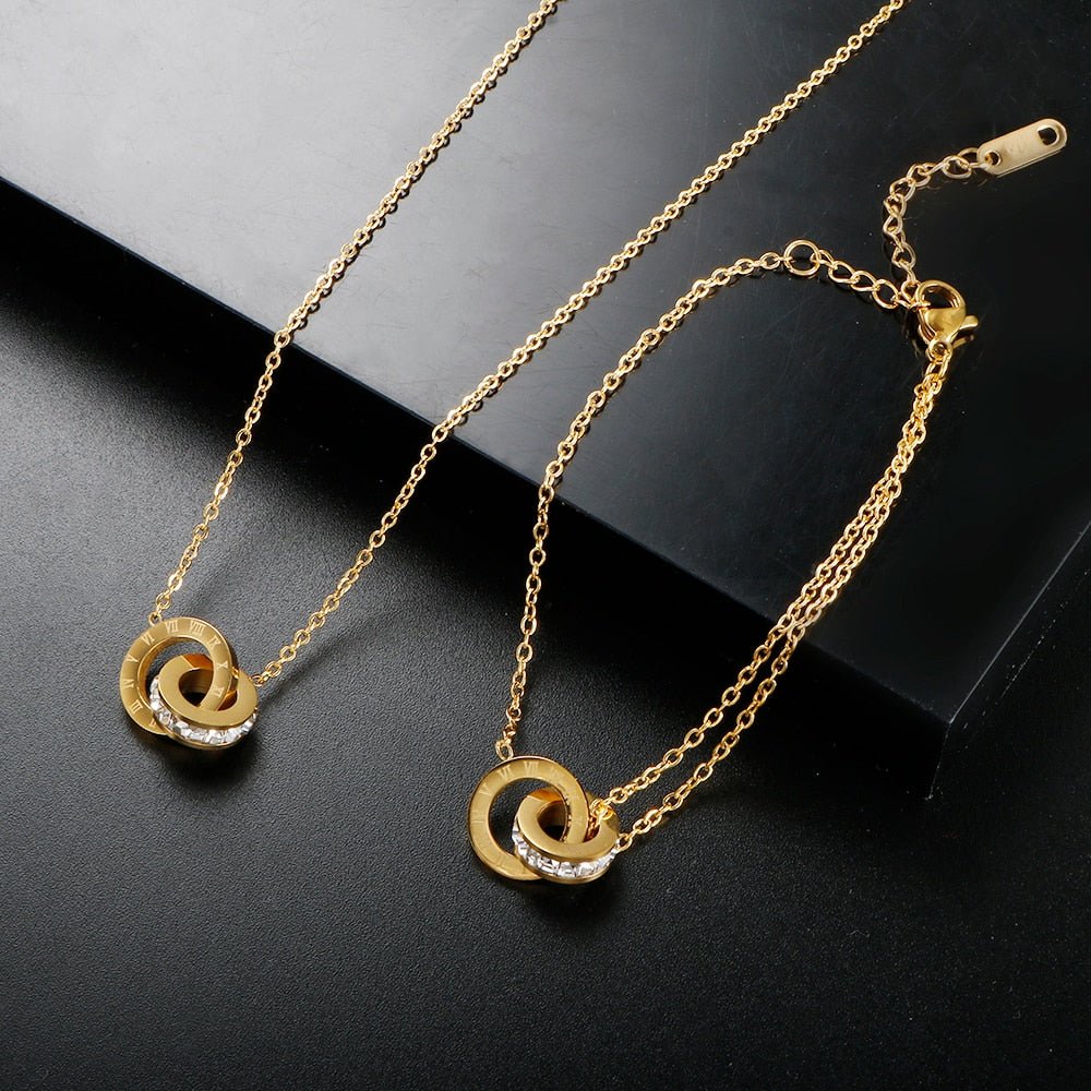 Imperial Stone Crystal Necklace — 18k Gold