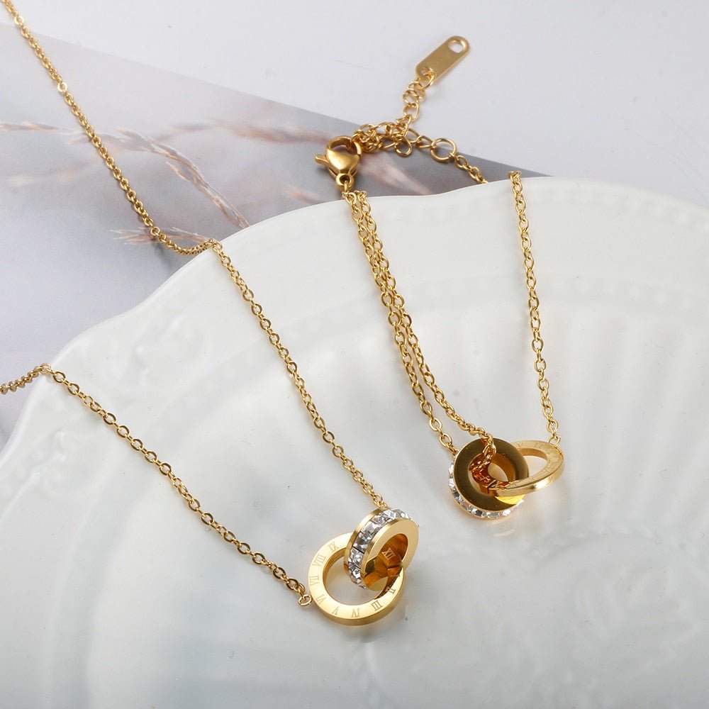 Imperial Stone Crystal Necklace — 18k Gold