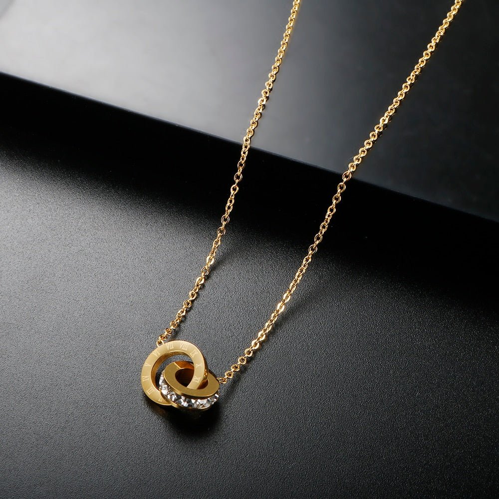 Imperial Stone Crystal Necklace — 18k Gold