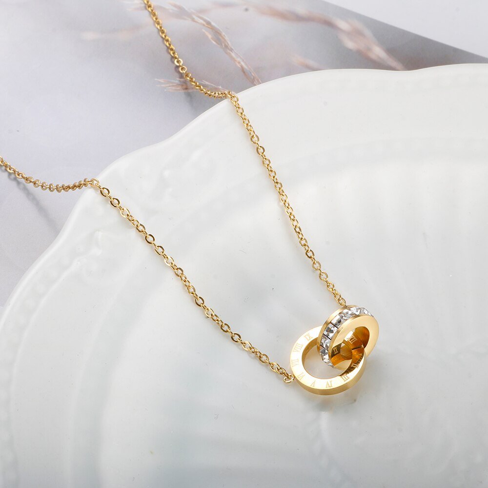 Imperial Stone Crystal Necklace — 18k Gold