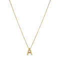 Initial Letter Bold Necklace — 18k Gold