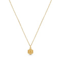 Initial Letter Hex Necklace — 18k Gold