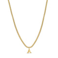 Initial Letter Chain Necklace — 18k Gold