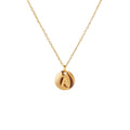 Initial Letter Minimalist Necklace — 18k Gold