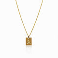 Initial Letter Modern Necklace — 18k Gold