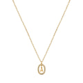 Initial Letter Prism Necklace — 18k Gold