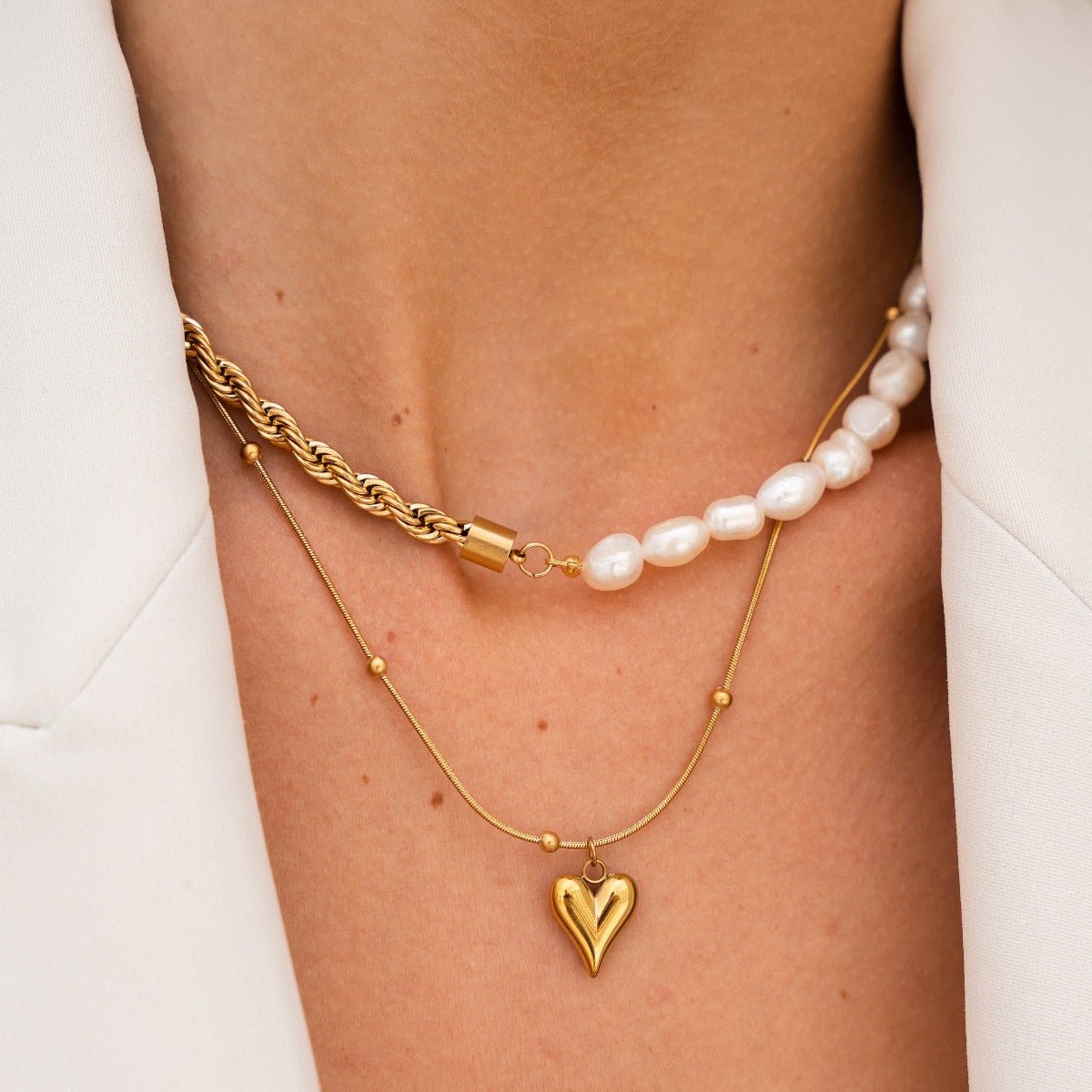 Life Love Heart Necklace — 18k Gold